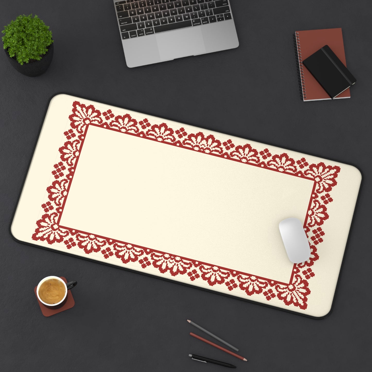 Desk Mat - Palestinian Tatreez Decore