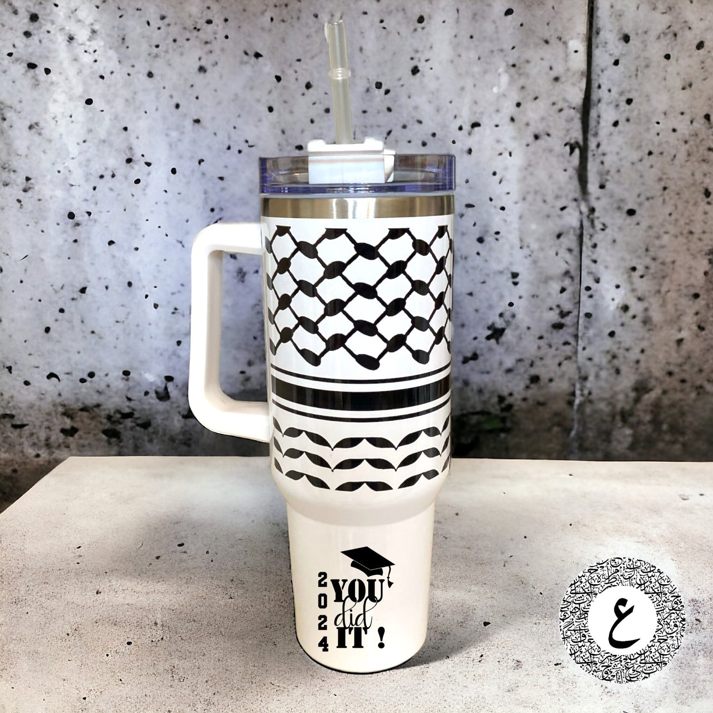 Graduation Kufiyah 40 oz stainless steel Tumbler