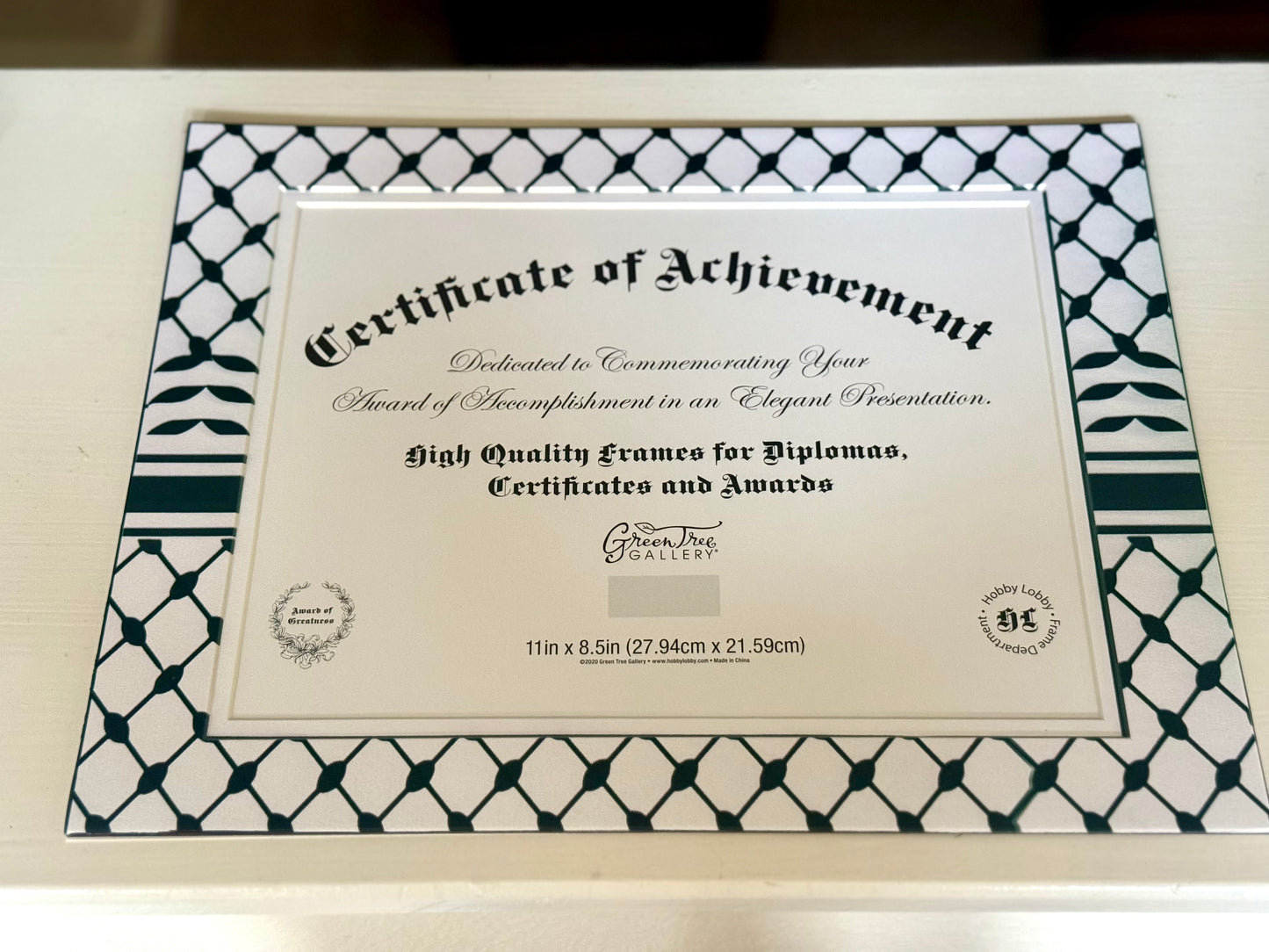 Custom printed Kufiyah frame padding