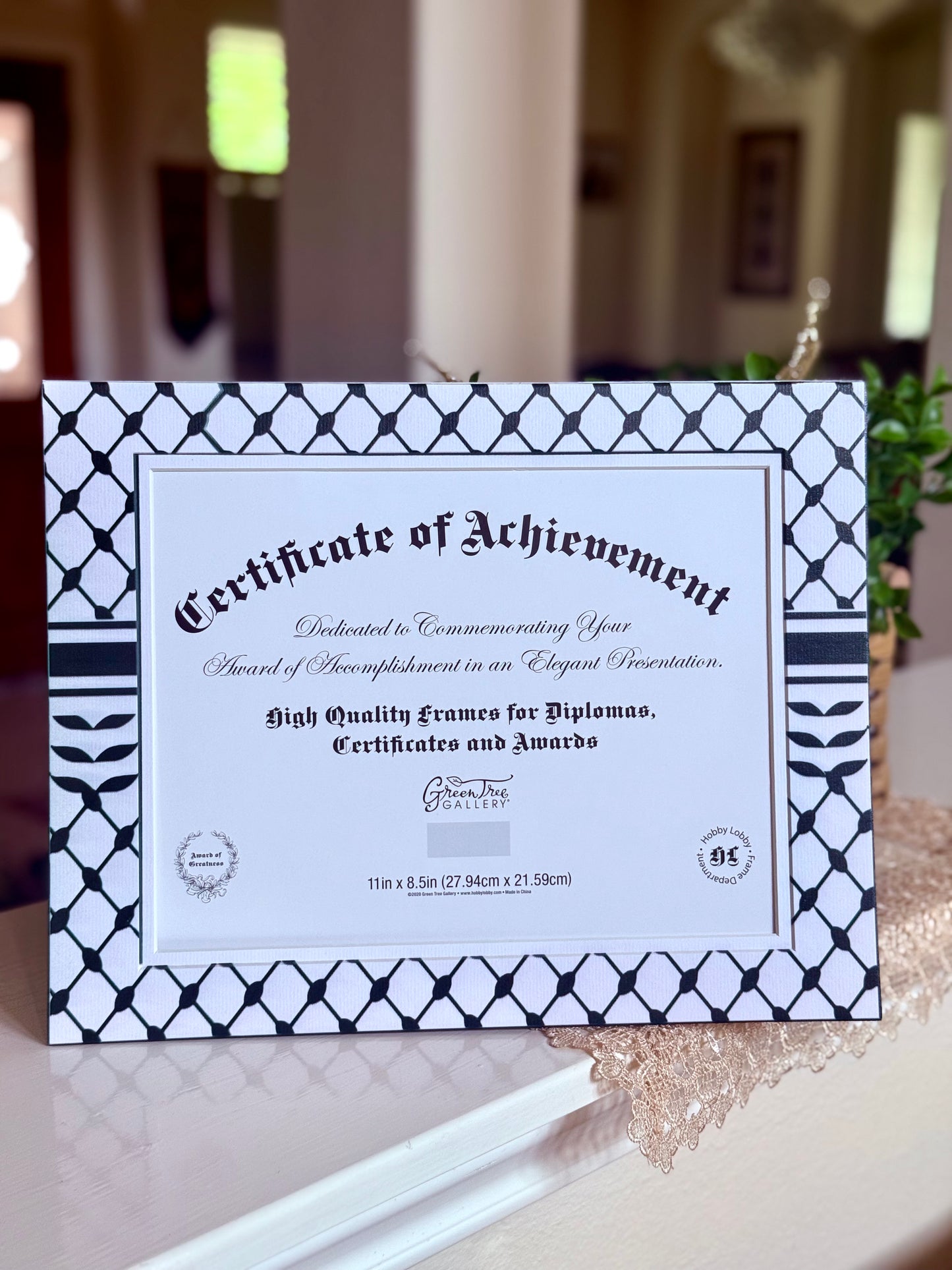 Custom printed Kufiyah frame padding