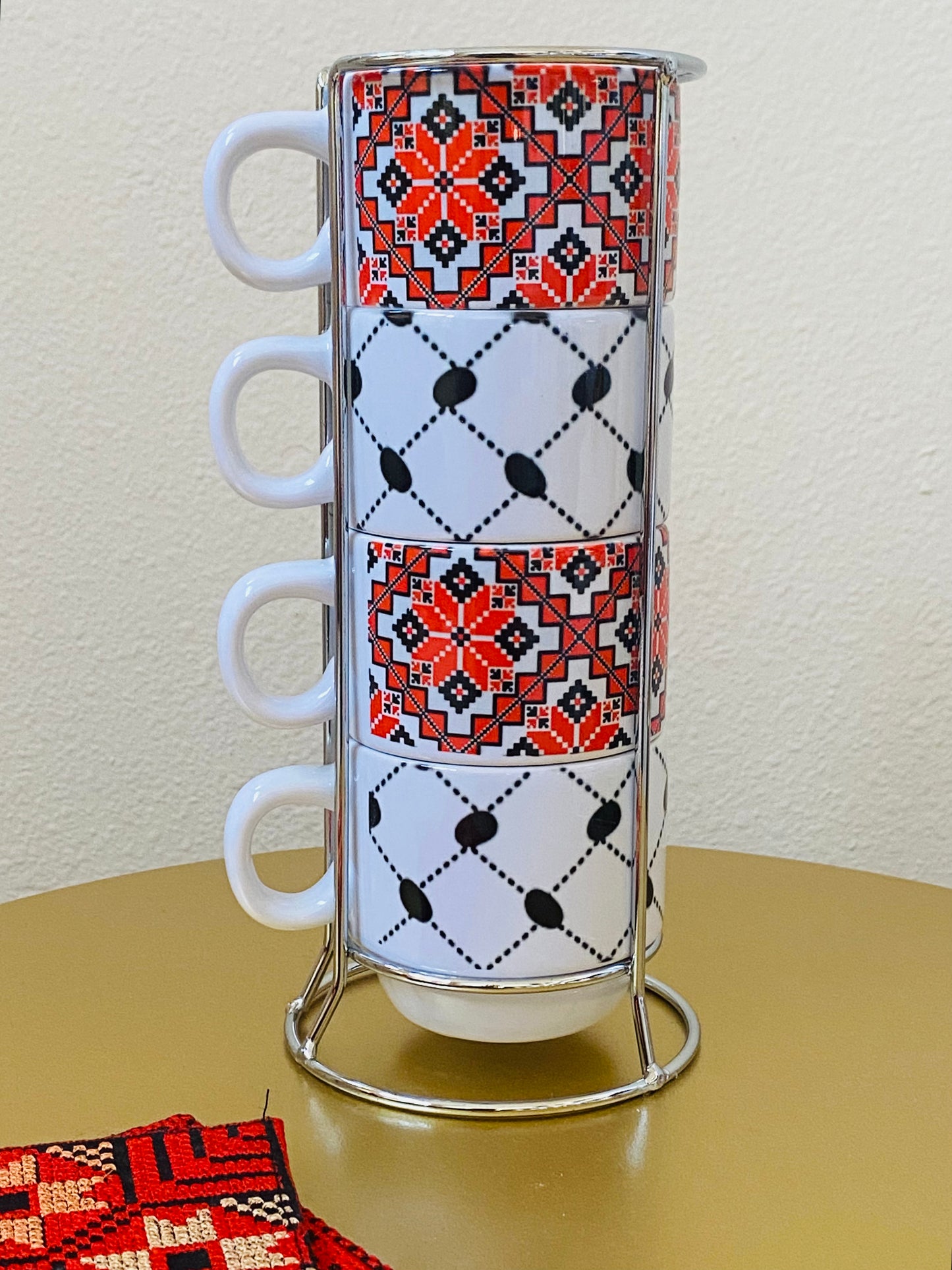 Stackable Palestinian Coffee cups set .