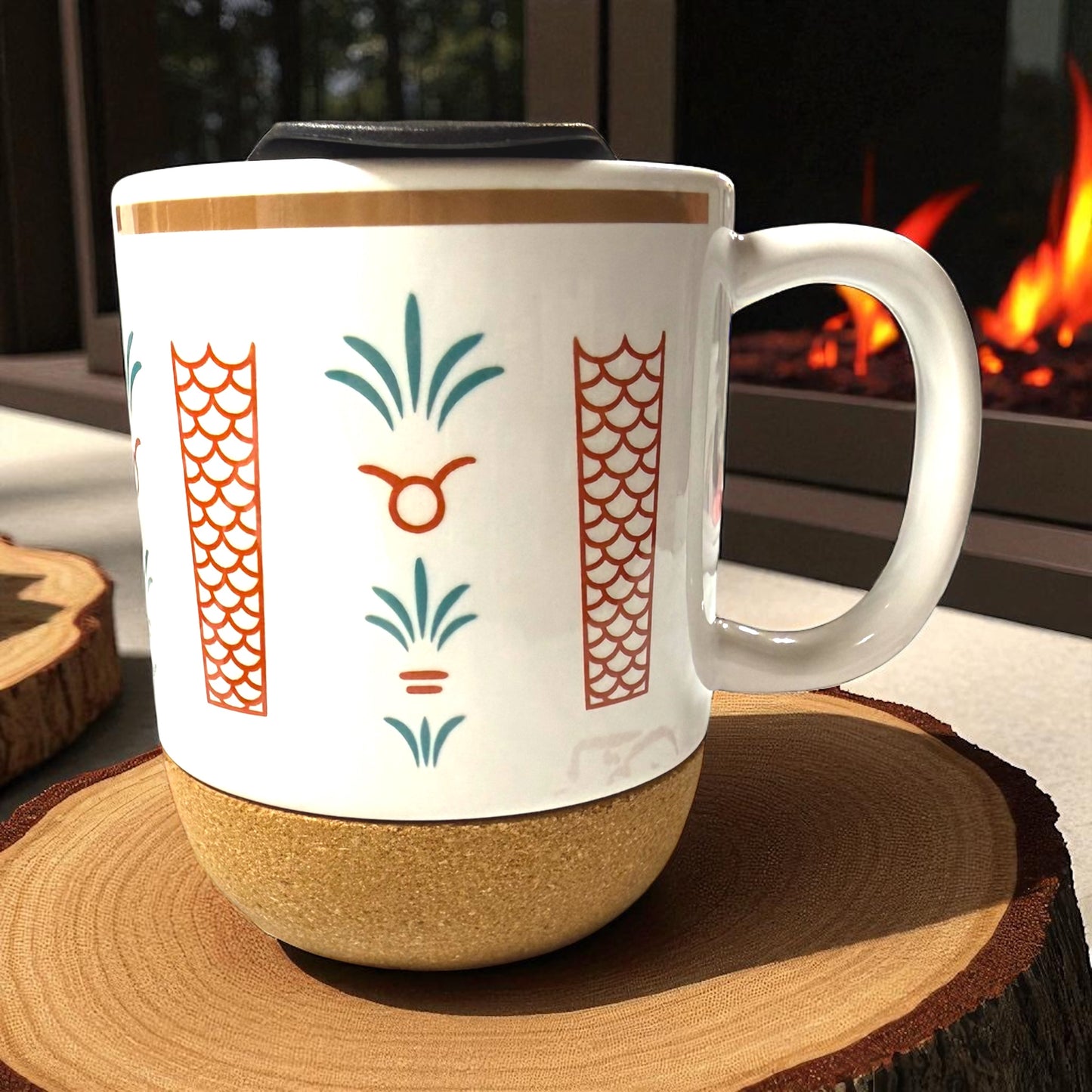 Arabian style ceramic travel mug