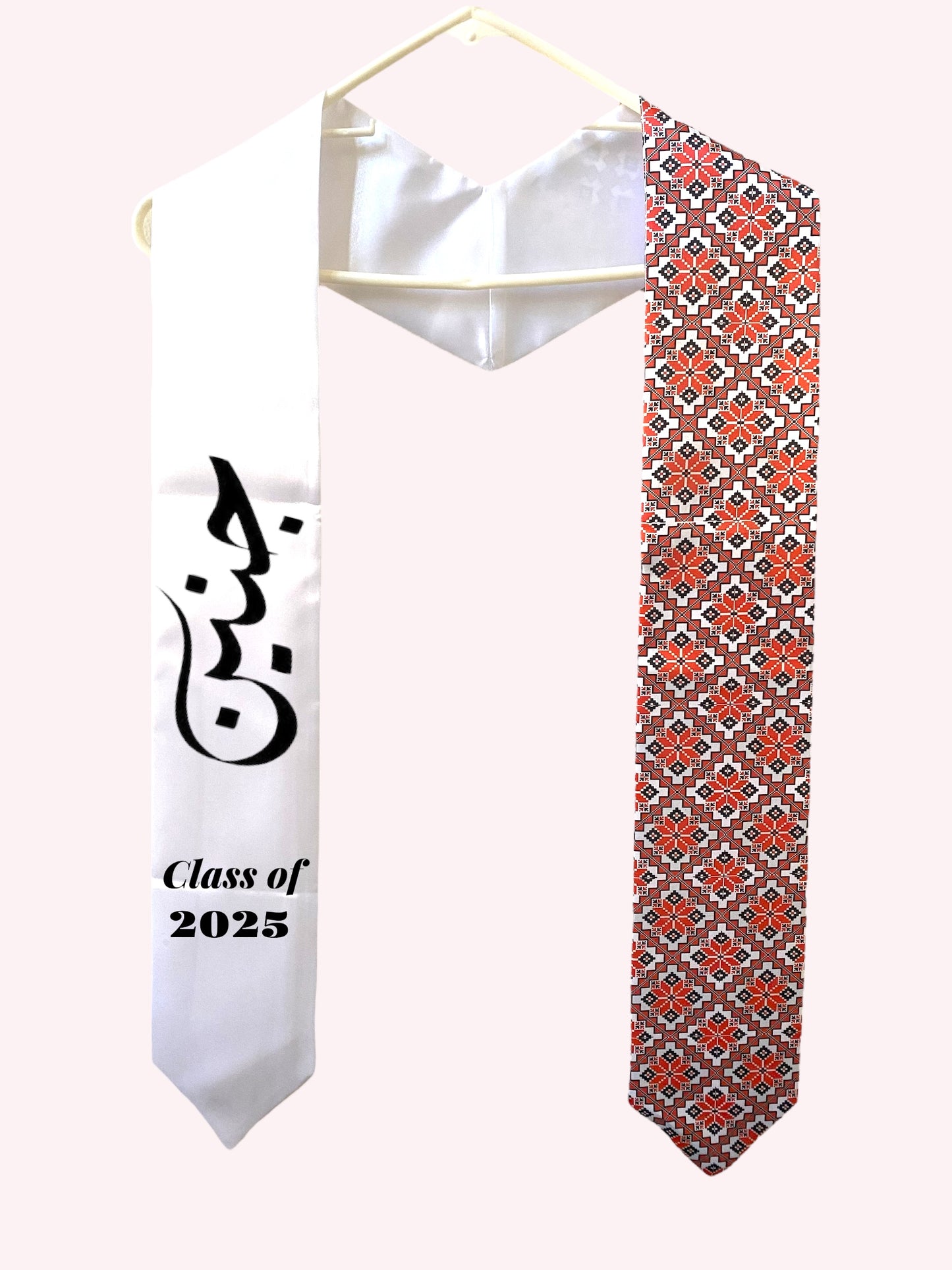Tatreez print Graduation Stole with Name