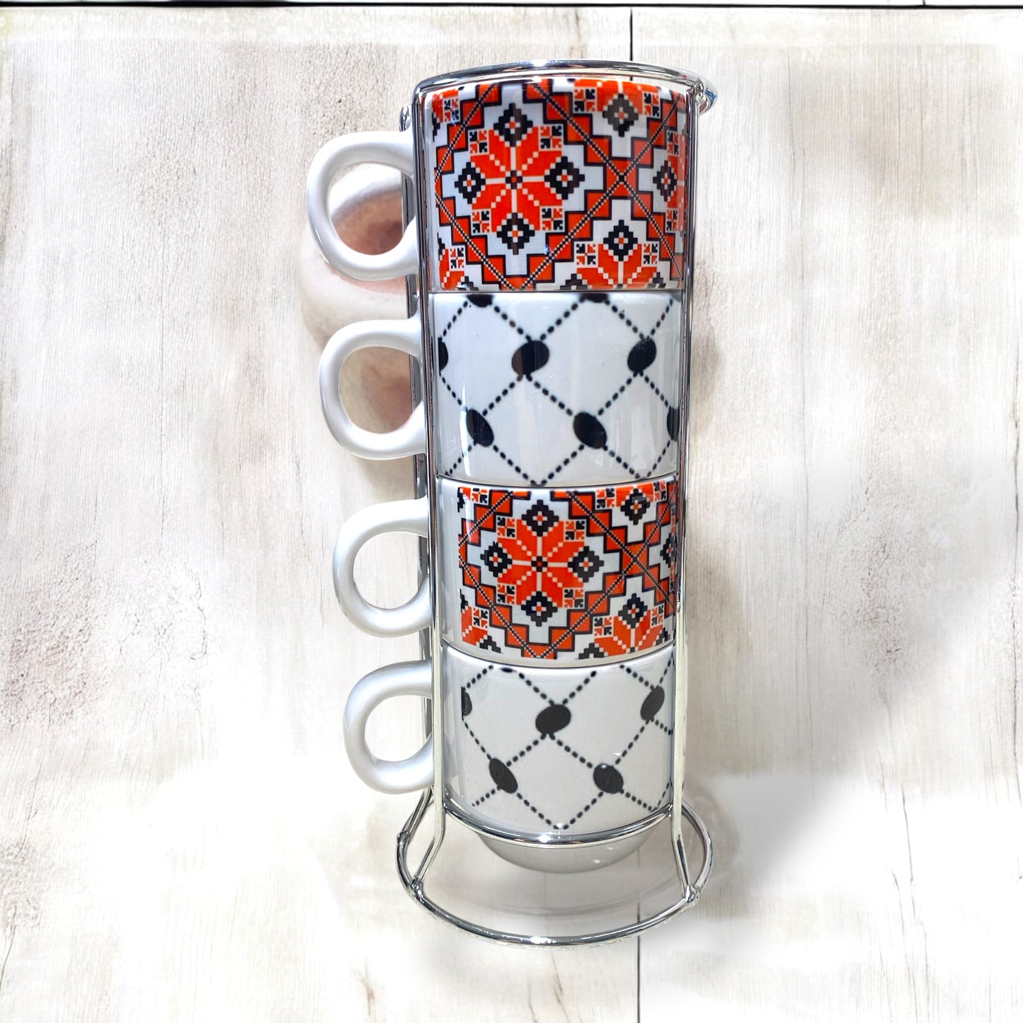 Stackable Palestinian Coffee cups set .