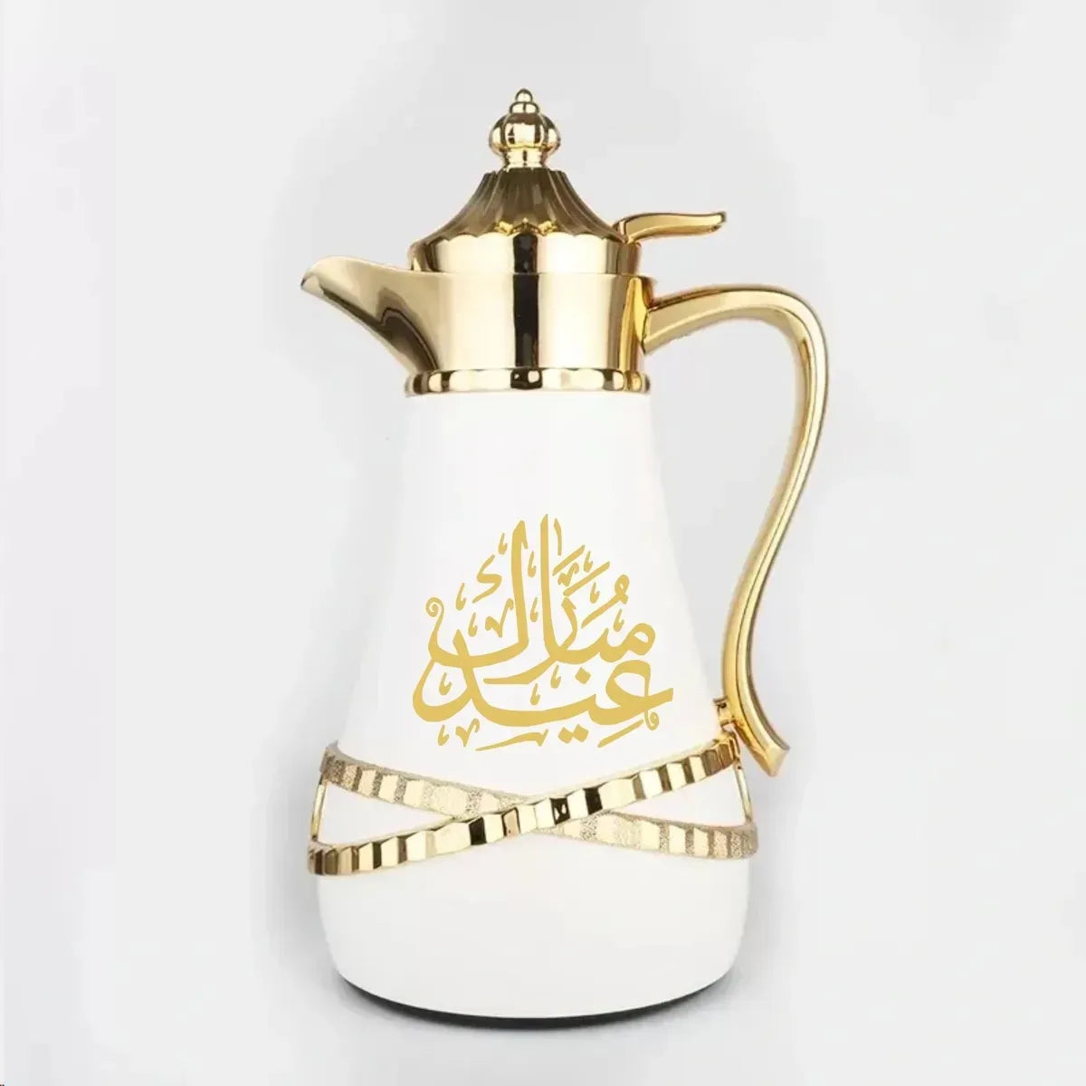 Luxury Custom Dallah White and Gold