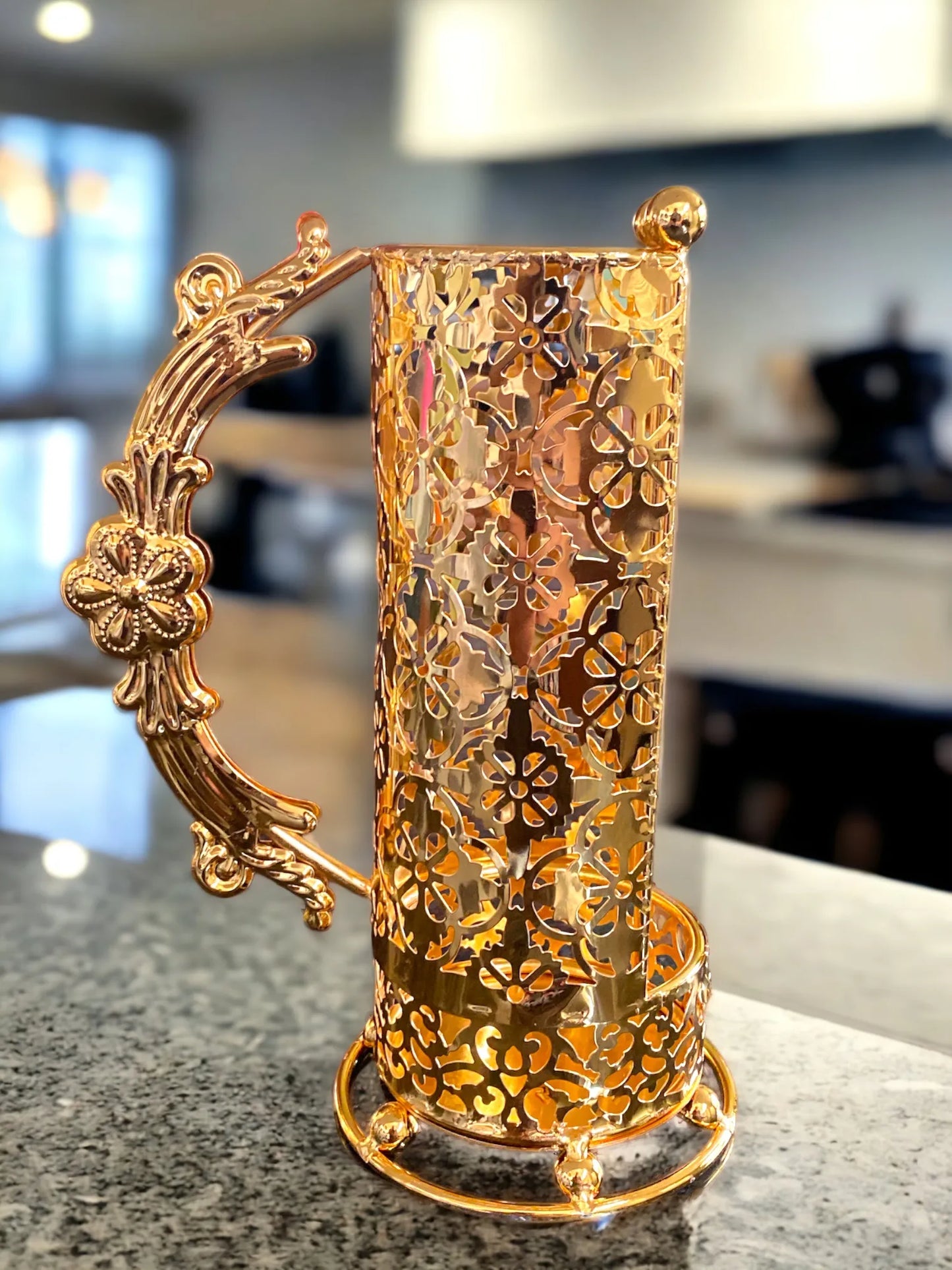 Gold Arabic coffee cups holder ( holder only)