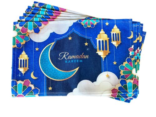 Ramadan Place mats 6 pcs ( Blue )
