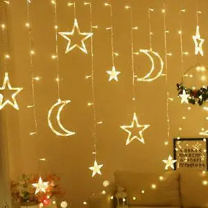 Ramadan string light with Star and moon (warm white color)