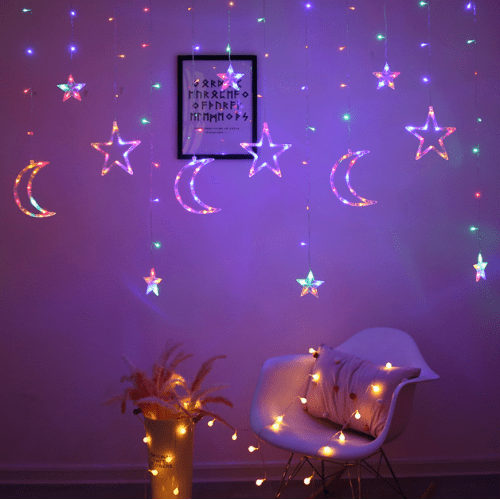 Ramadan string light with Star and moon (Multi color)