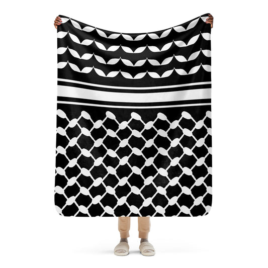 Kufiyah Sherpa blanket