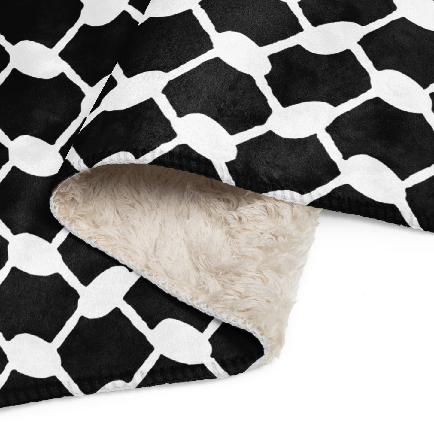Kufiyah Sherpa blanket