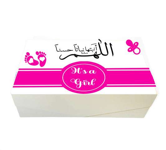 Large Personalized Baby Keepsake Box - Baby Girl