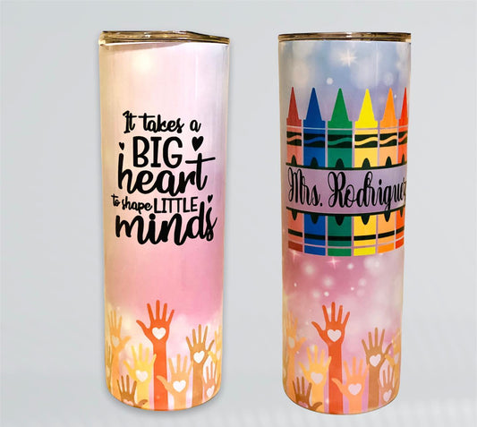 Personalized teacher tumbler ( glitter)