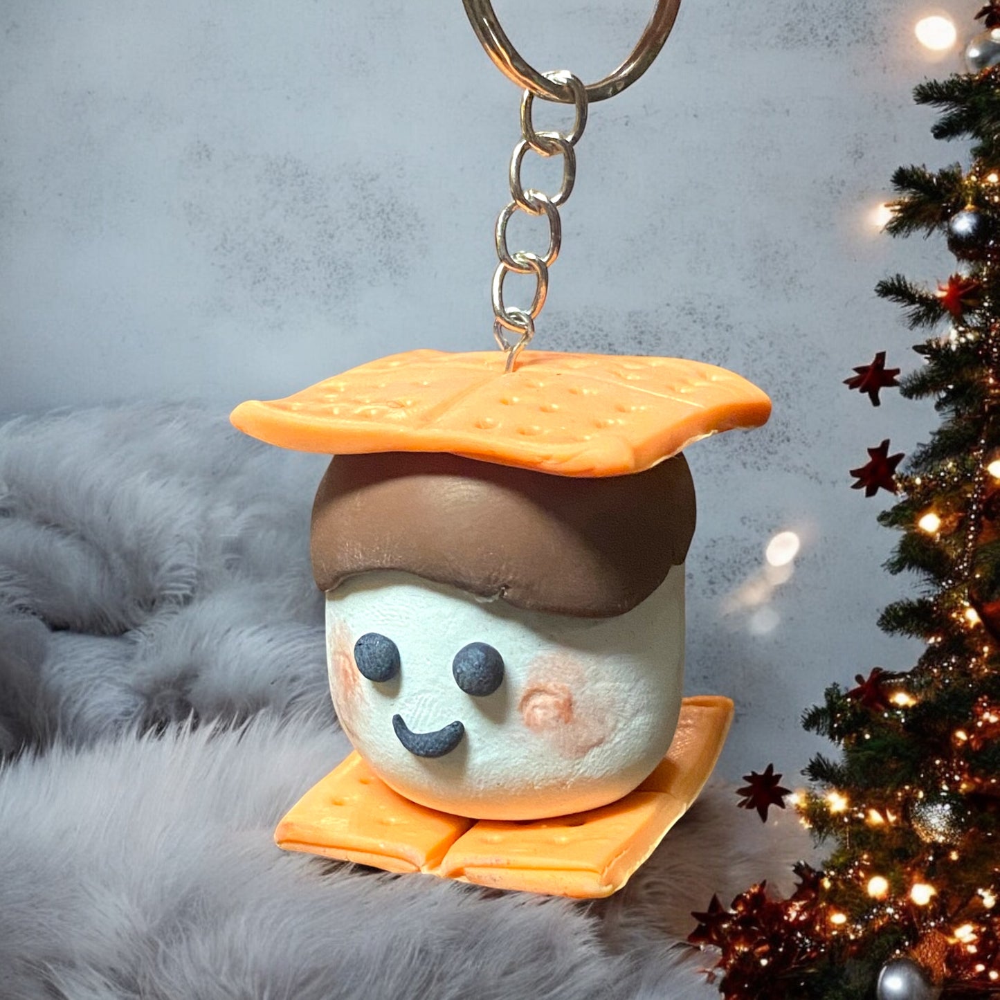 Mellow handmade clay keychain