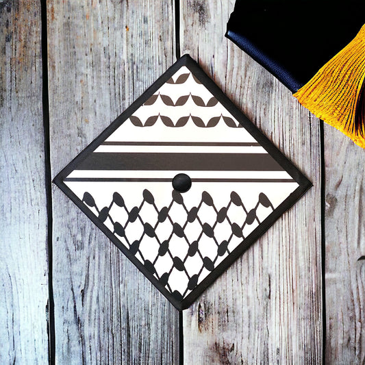 Custom Kufiyah Print Graduation Cap Cover.