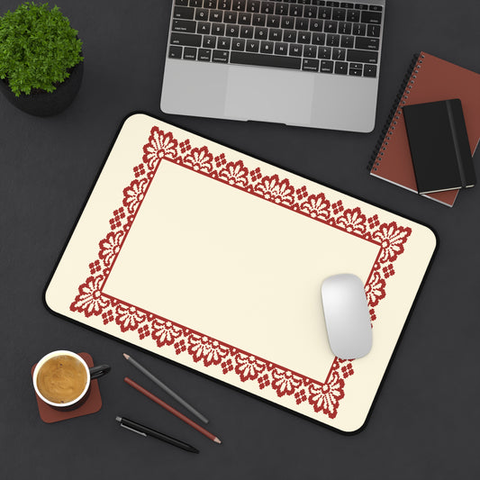 Small Desk Mat - Palestinian Tatreez Decore