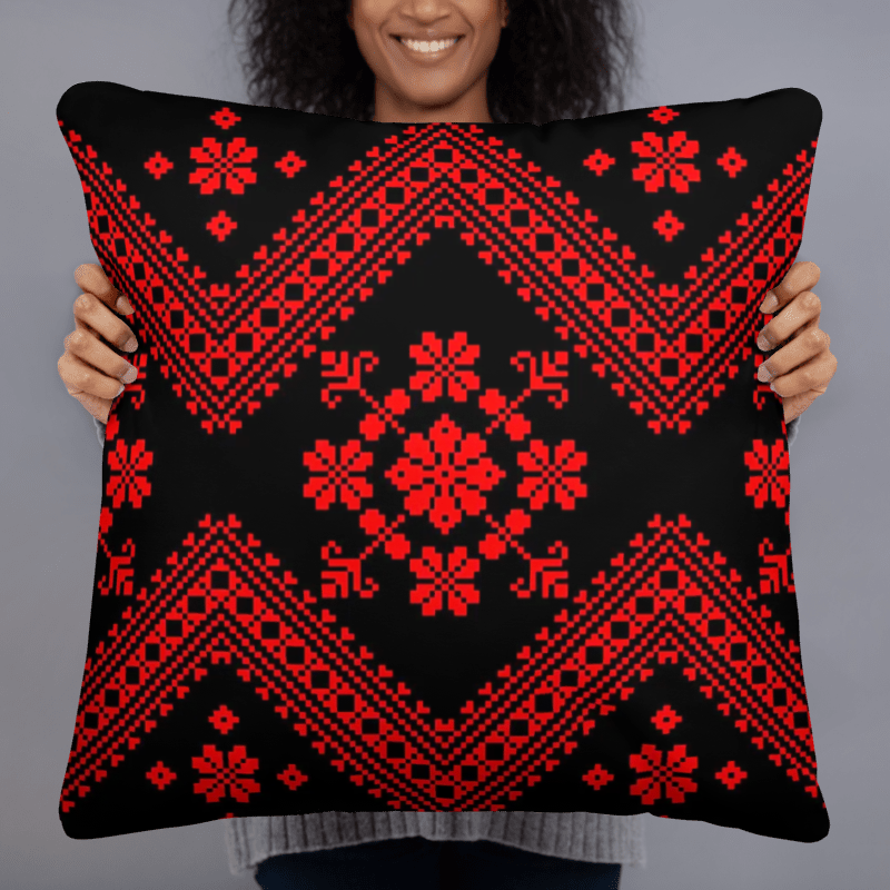 Palestinian Tatreez Accent Pillow