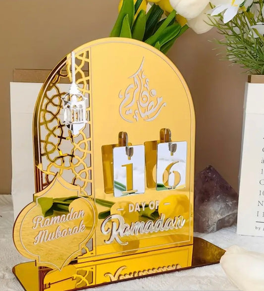 Gold Ramadan Acrylic Calander