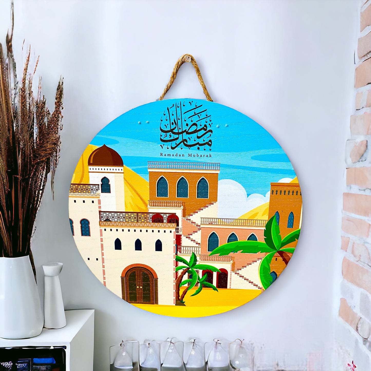 Old Village painting ( Ramadan wall Decor)