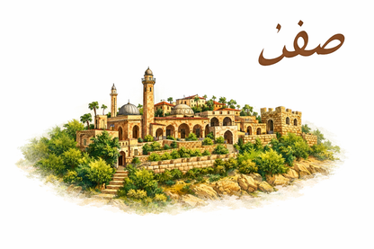 Baladi raised print wood panel