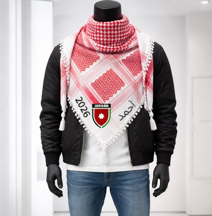 شماغ اردني Jordanian scarf personalized for World Cup 2026 ￼