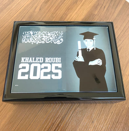 Personalized graduate Wood Box with graduate picture