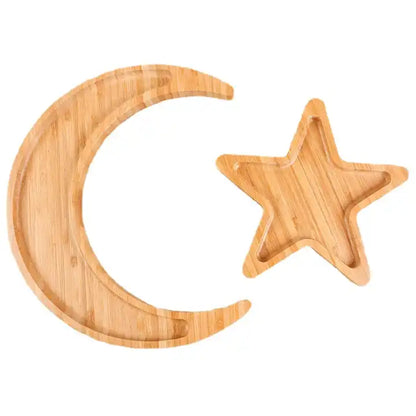 Crescent and Star Bamboo Serving Tray