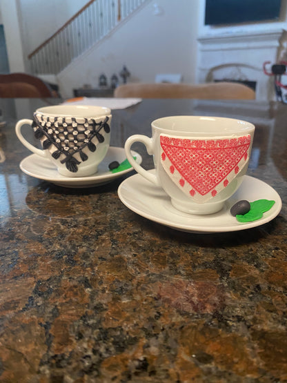 Kufiya Turkish Coffee Cup – Handmade by Salma