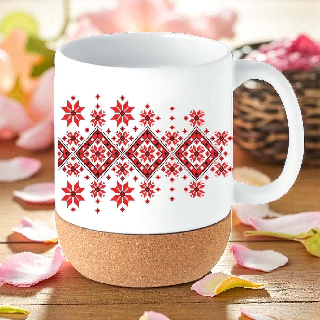 Tatreez ceramic travel mug
