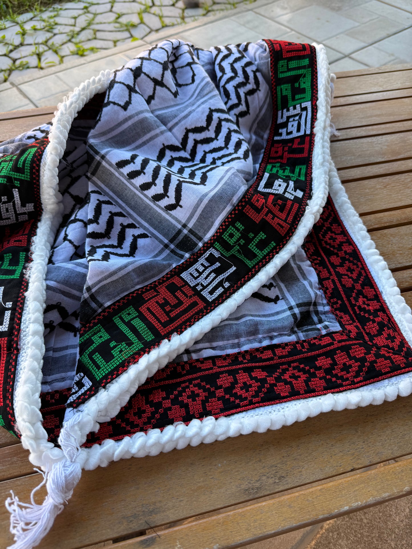 Reversible double sided embroidered Kufiyah