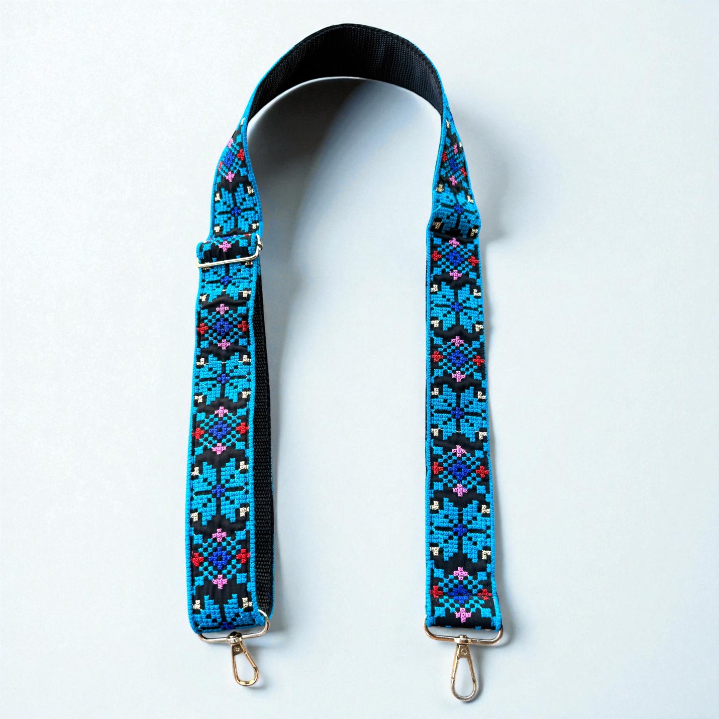 Palestinian Red Tatreez adjustable strap ( pattern might be different based on availability)