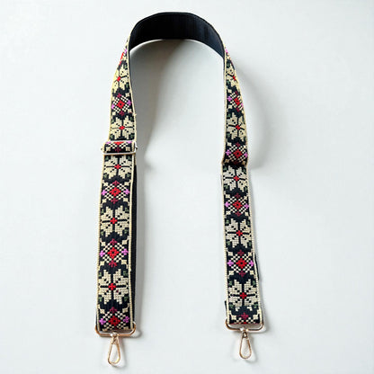 Palestinian Red Tatreez adjustable strap ( pattern might be different based on availability)