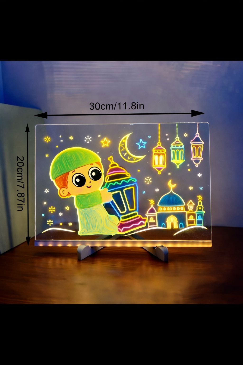 GlowDoodle™ Board – DIY LED Acrylic Drawing Board with Acrylic Markers