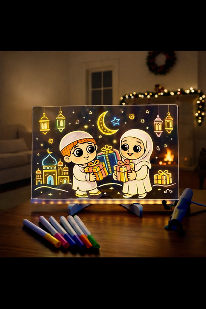 GlowDoodle™ Board – DIY LED Acrylic Drawing Board with Acrylic Markers