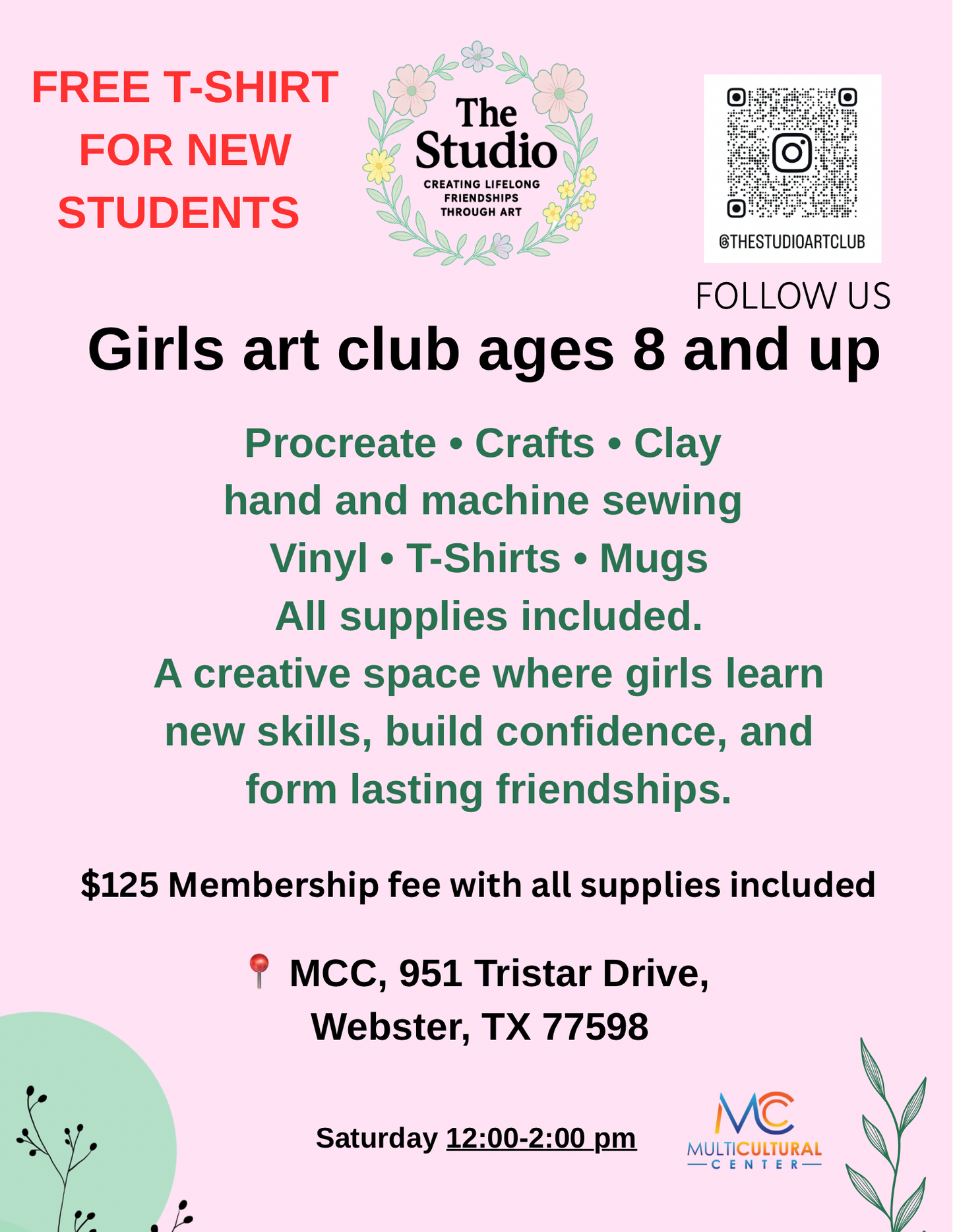The Studio Art Club Membership. Monthly subscription.