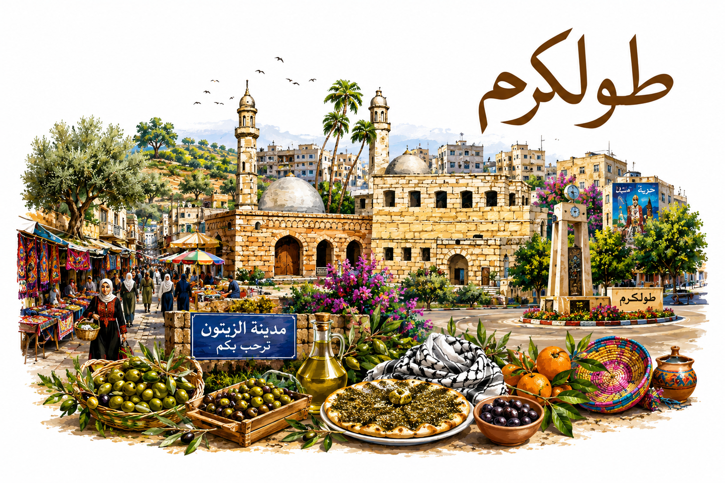 Baladi raised print wood panel