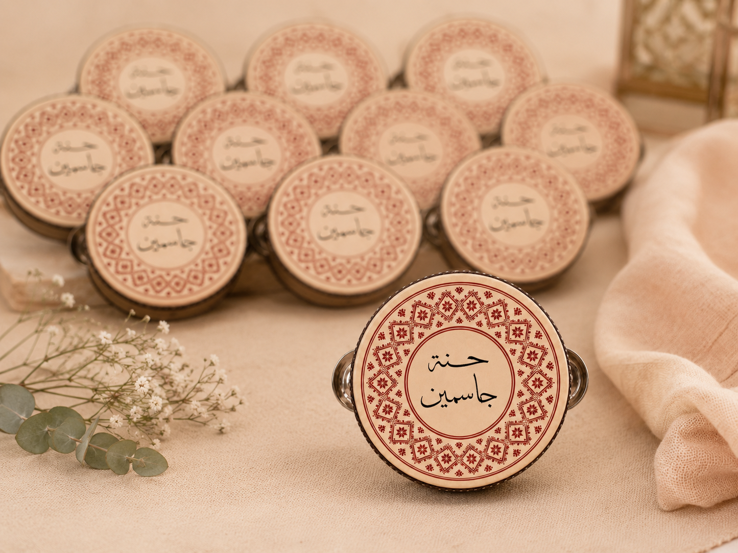 Personalized Henna Party Mini Drums – Set of 12