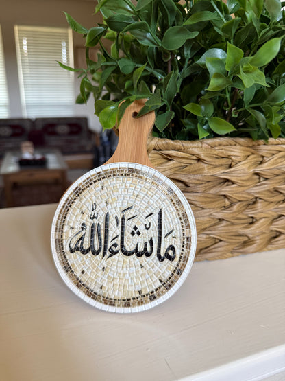 Personalized MashaAllah Acacia Wood Mini Board | Arabic Wedding Gift