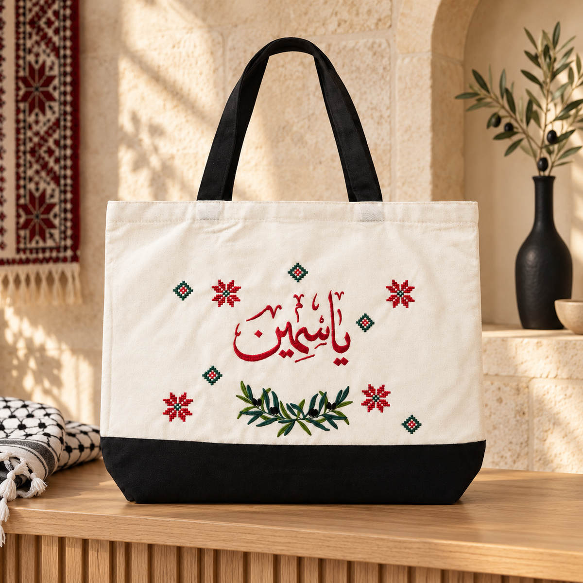 Sabaya Personalized Embroidered Tote Bag