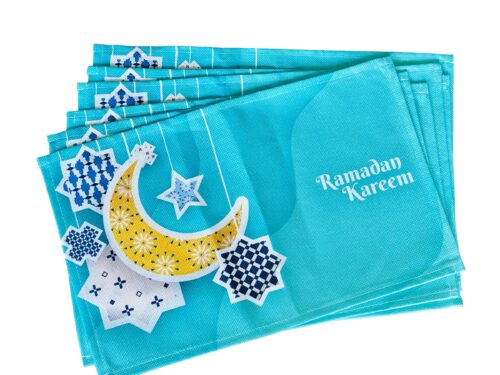 Ramadan Place mats 6 pcs ( light green color)