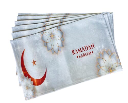 Ramadan Place mats 6 pcs ( Gray)
