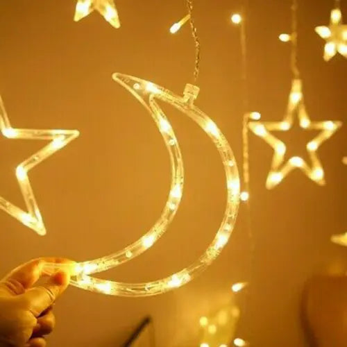 Ramadan string light with Star and moon (warm white color)