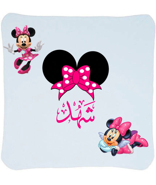 Personalized Minnie Mouse Baby Blanket