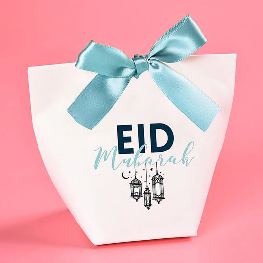 Eid Mubarak Cardboard Boxes (set of 5) - Blue text
