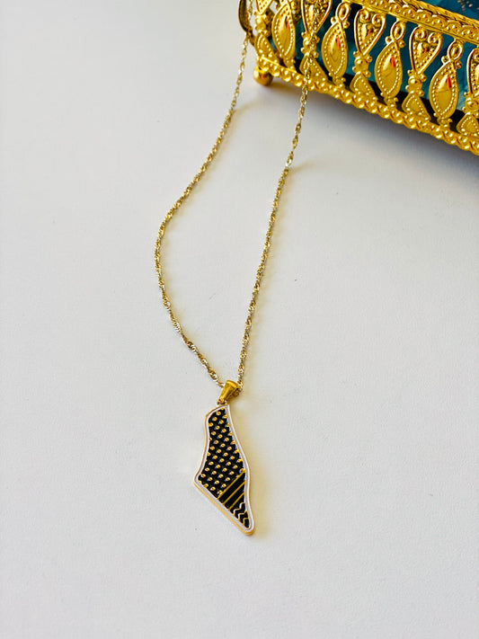 Gold Tone Palestinian necklace