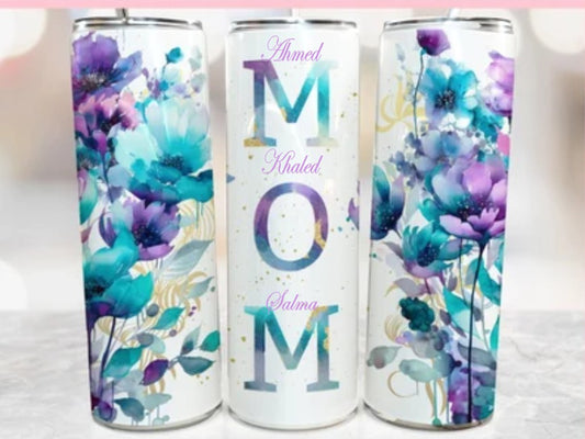 Customized Stainless Steel Tumbler for Moms with Children's Names
